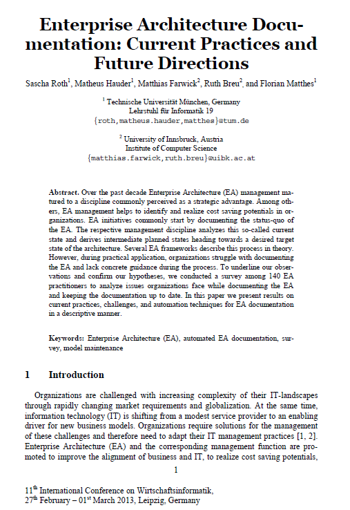 enterprise architecture research topics